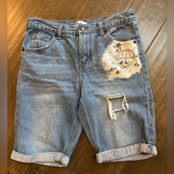 Epic Threads Other - Epic Threads Artistic Blue Jean Shorts